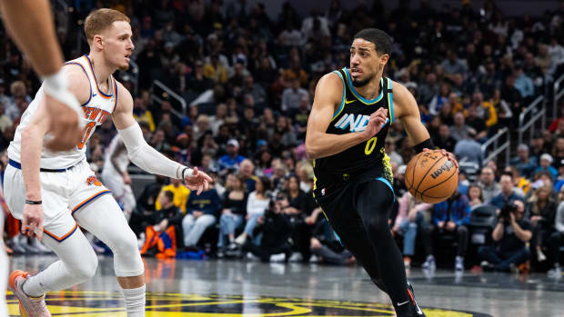 Indiana Pacers guard Tyrese Haliburton New York Knicks
